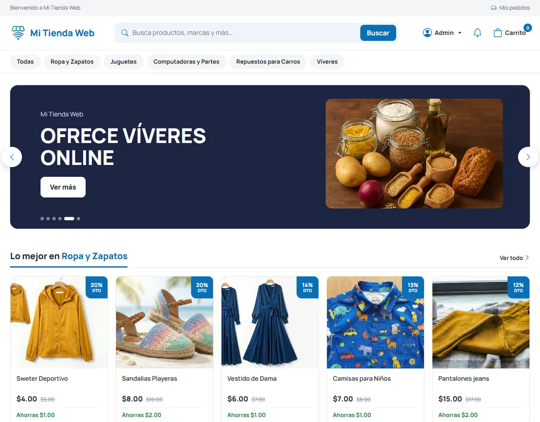 Tienda de demostración de TVirtualShop